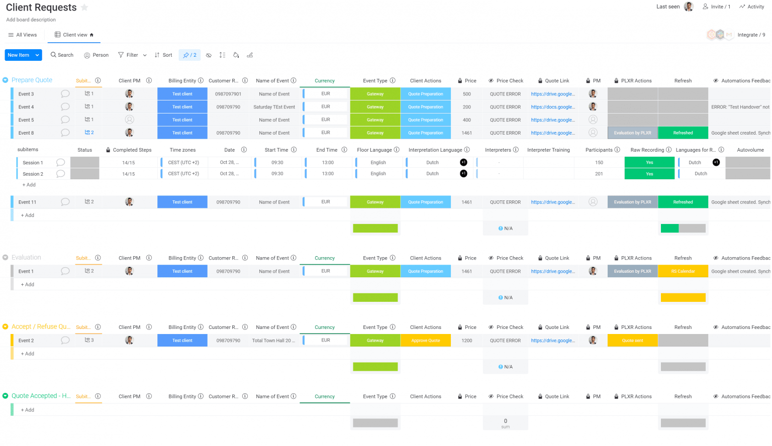 How to create an advanced quote system in monday.com